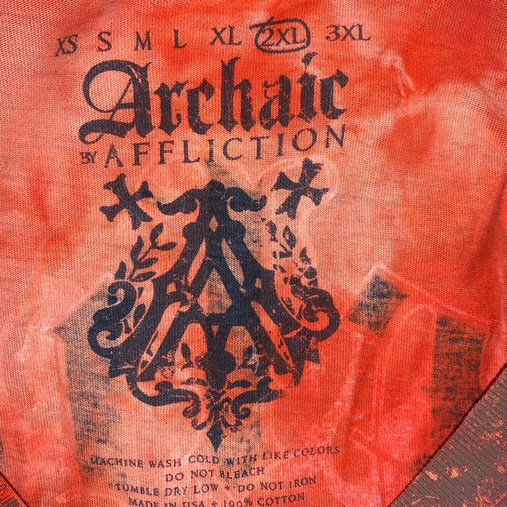 Archaic by Affliction Red Graphic Tee